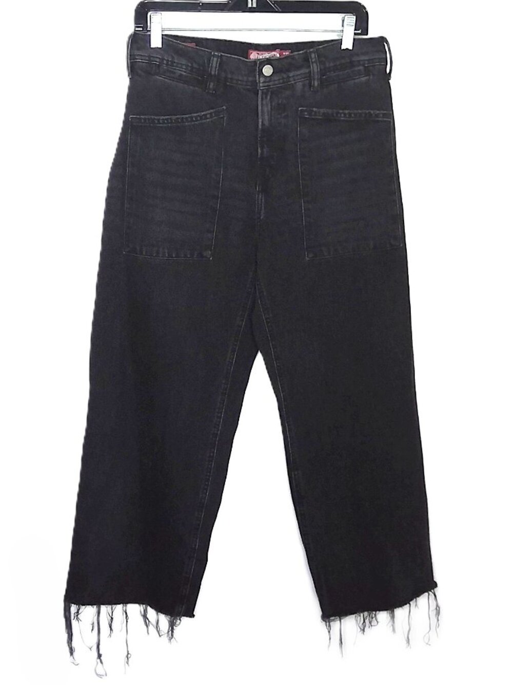Lucky Brand Lucky Legend Jeans Black Denim Hobo Boho High Rise Wide Leg Sz 8/29